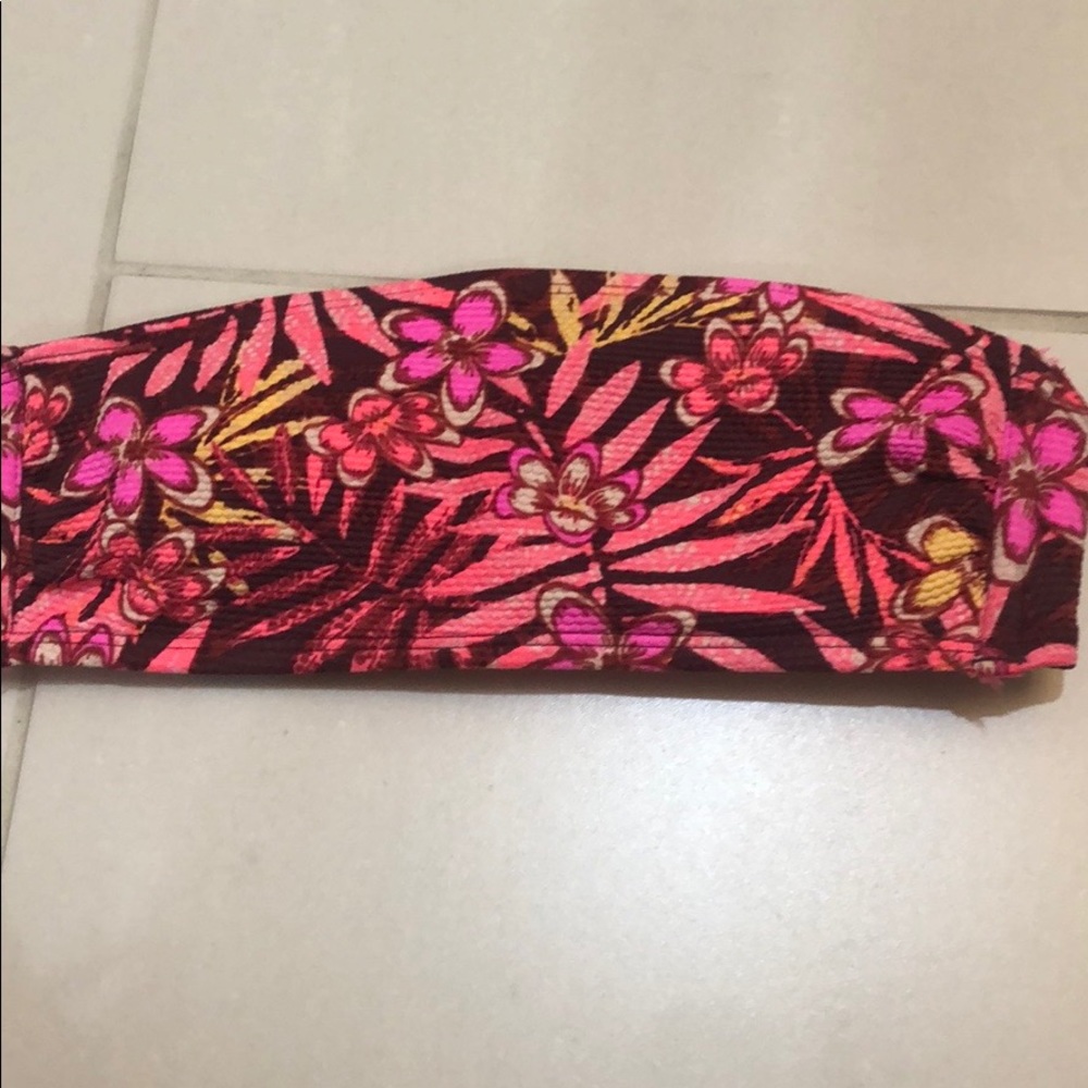 Pink target bikini top